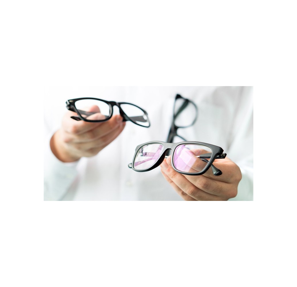 Anti-glare or anti-reflective coating. This coating reduces reflective light from traveling through your lenses to your eye